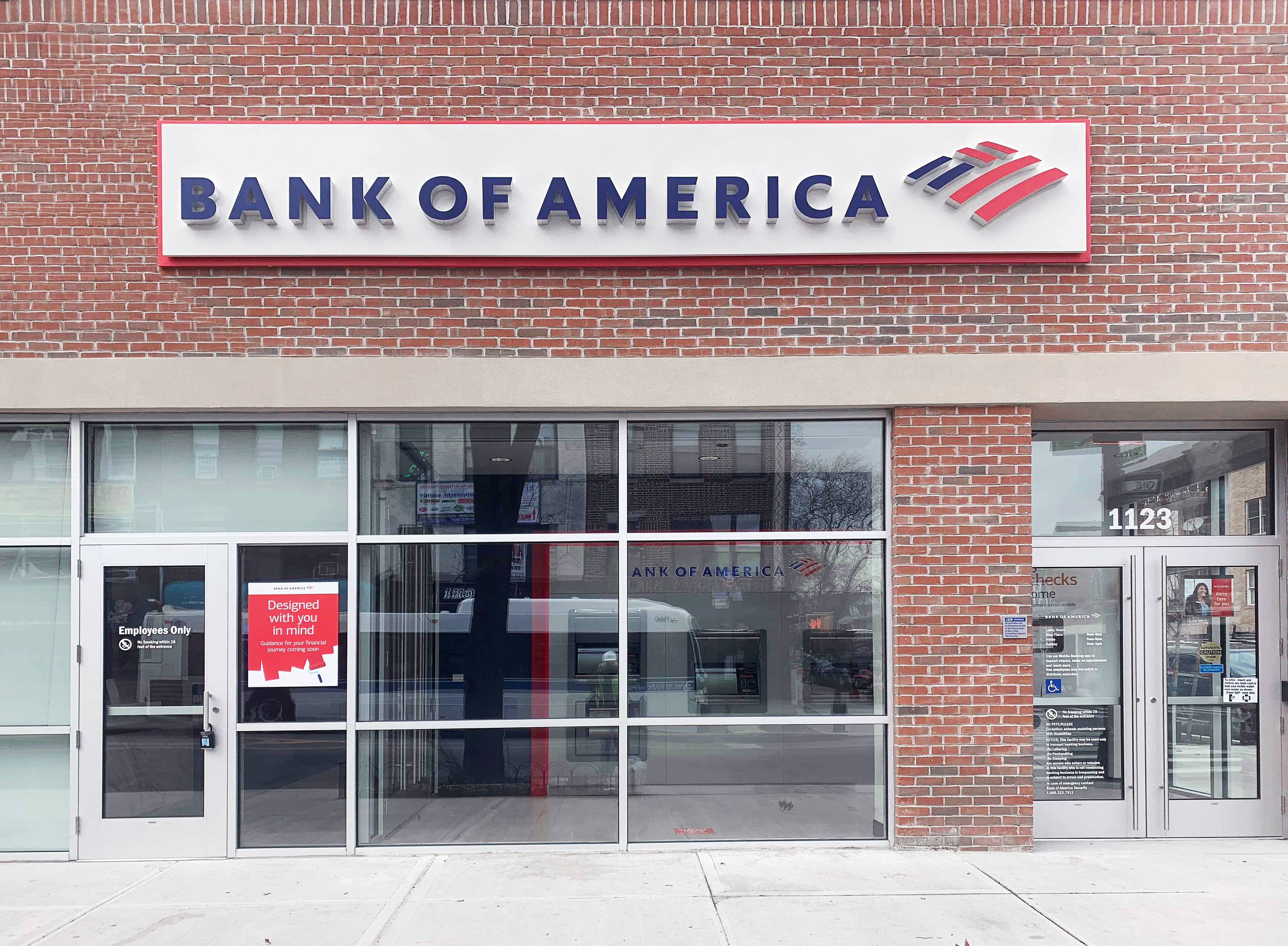 Bank of America financial center with walk-up ATM | 1123 Avenue J, Brooklyn, NY 11230