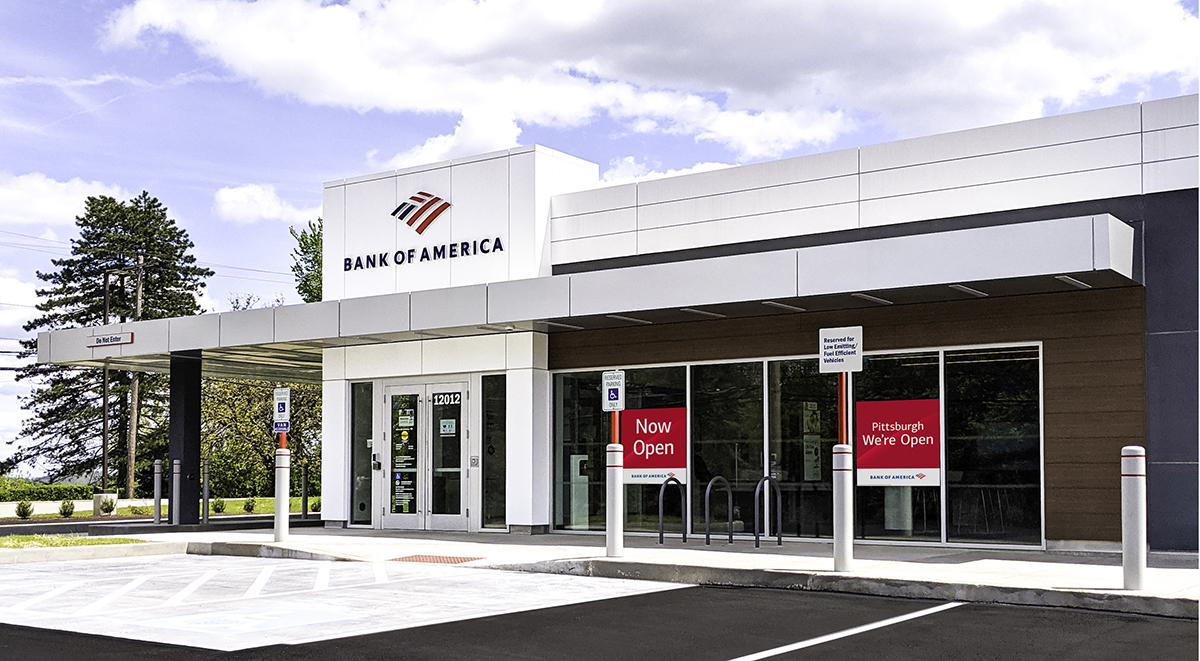 Bank of America financial center with drive-thru ATM | 12012 Frankstown Rd, Penn Hills, PA 15235