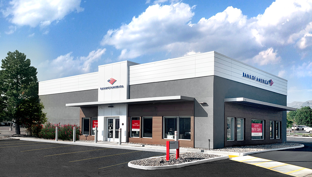 Bank of America financial center with drive-thru ATM | 792 W Hill Field Rd, Layton, UT 84041
