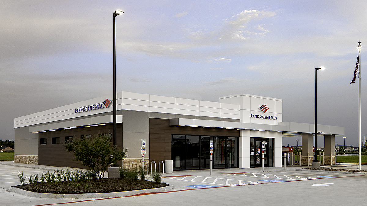 Bank of America financial center with drive-thru ATM | 2522 W Grand Pkwy N, Katy, TX 77449