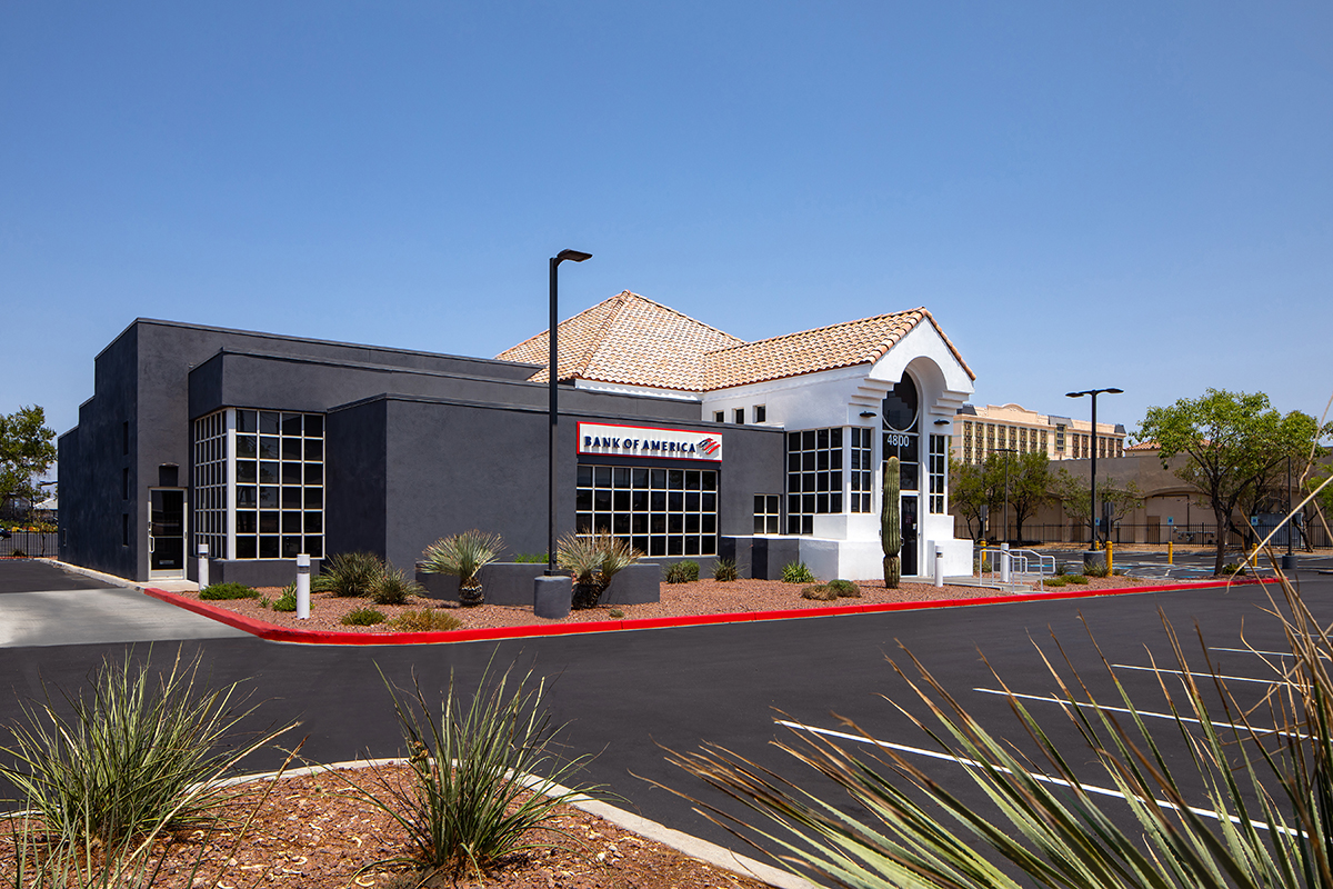 Bank of America financial center with drive-thru ATM | 4800 W Tropicana Ave, Las Vegas, NV 89103