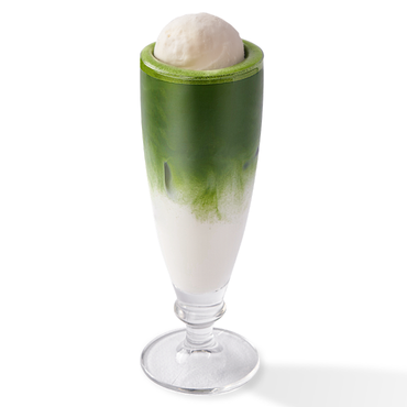Matcha Latte with Vanilla Ice Cream